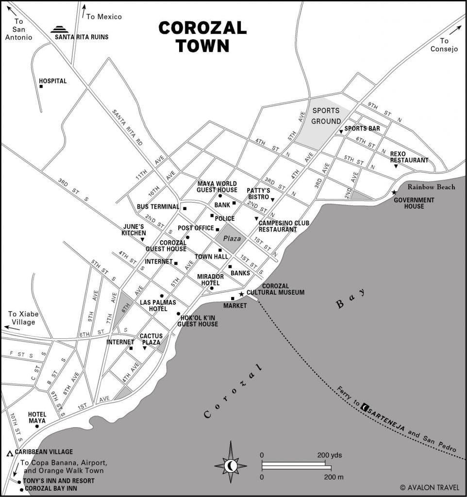 mapa Belize corozal town