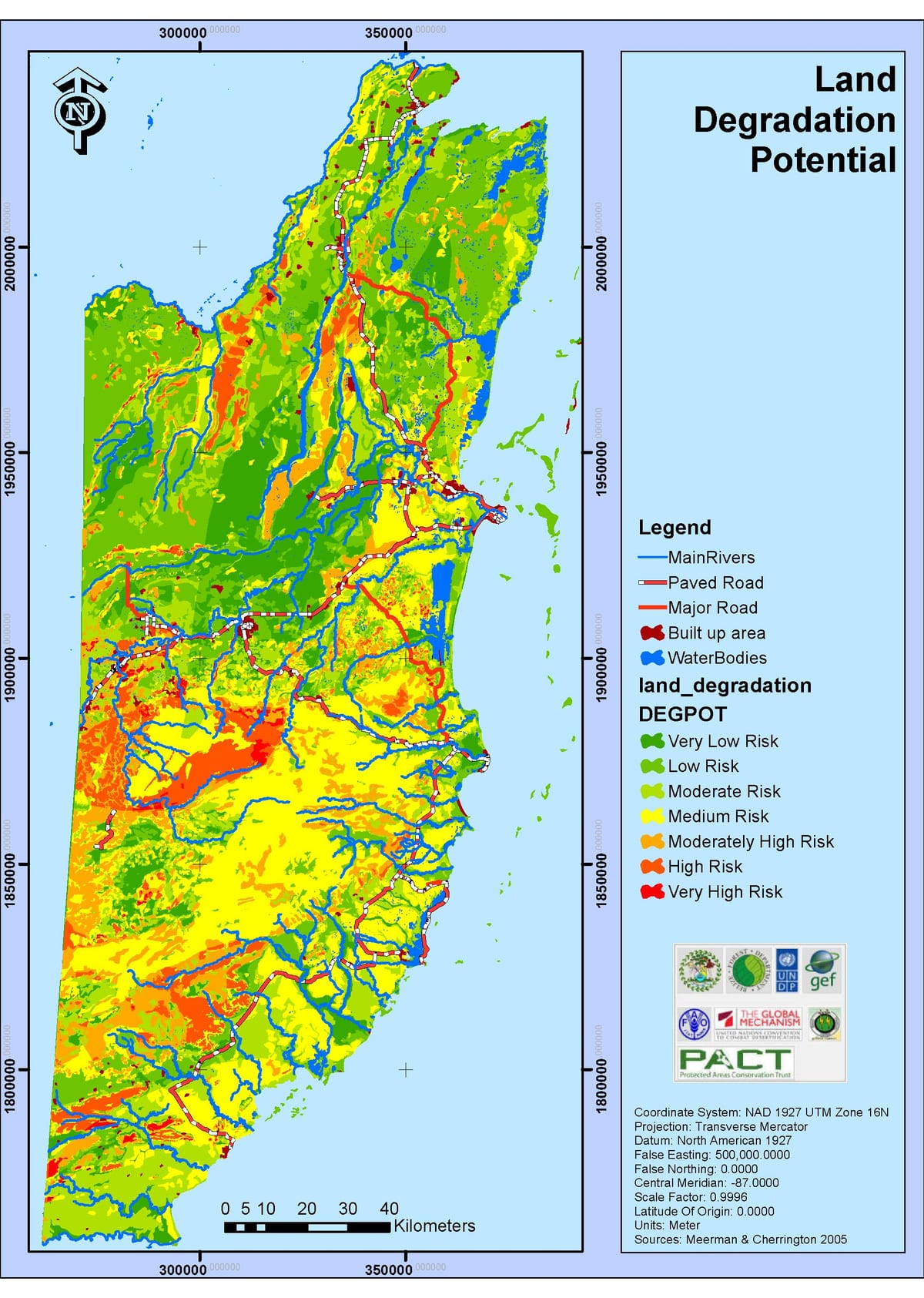 Mapa Belize klimatu