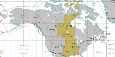 Mapa Belize časové pásmo 