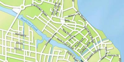 Mapa Belize city streets