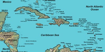 Mapa Belize v karibiku