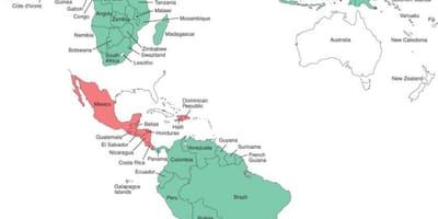 Mapa Belize malárie 