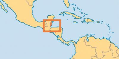 Belize umístění na mapě světa