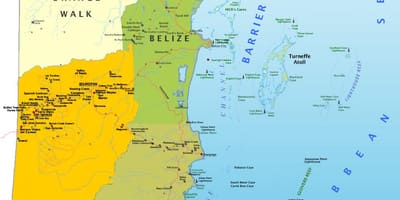 Mapa Belize s village