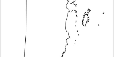 Mapa prázdné Belize