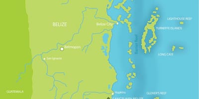 Mapa sanctuary Belize